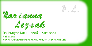 marianna lezsak business card