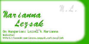 marianna lezsak business card